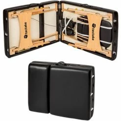 TECTAKE 3 Zonen Massageliege Somwang Mit 7,5cm Polsterung Und Holzgestell - Kosmetikliege, Behandlungsliege, Massagebank - Schwarz -TECTAKE Shop 59159186 5