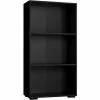 TECTAKE Bücherregal Lexi 3 Fächer 60x30x115cm - Bücherregal Mit 3 Fächern, Standregal, Beistellregal - Schwarz