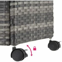 TECTAKE Auflagenbox Mit Aluminiumgestell Und Rollen 297l, 117x54x64cm - Kissenbox, Polsterbox, Gartenbox - Grau -TECTAKE Shop 60281671 5