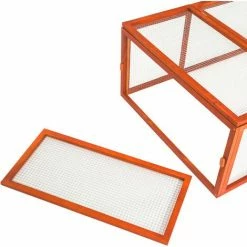 TECTAKE Kaninchenstall Mit 4 Türen 181x90x48cm - Freilaufgehege, Kleintierstall, Kleintierkäfig - Braun -TECTAKE Shop 61347017 3