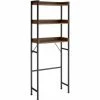 TECTAKE Badezimmerregal Seattle 63x25x165cm - Badregal, Standregal, Toilettenregal - Industrial Dunkelbraun -TECTAKE Shop 66407131 1