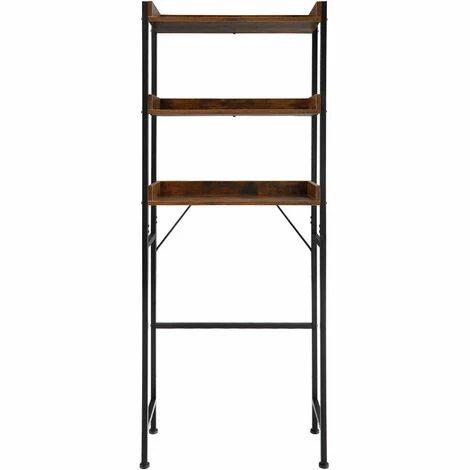 TECTAKE Badezimmerregal Seattle 63x25x165cm - Badregal, Standregal, Toilettenregal - Industrial dunkelbraun TECTAKE Badezimmerregal Seattle 63x25x165cm - Badregal, Standregal, Toilettenregal - Industrial Dunkelbraun -TECTAKE Shop 66407131 2