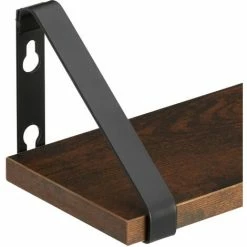 TECTAKE 3 Hängeregale Cowell - 3er-Set Hängeregal Industrial Style, Wandregal, Schweberegal - Industrial Dunkelbraun -TECTAKE Shop 68259058 5