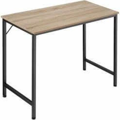 TECTAKE Schreibtisch Jenkins - Schreibtisch, Arbeitstisch, Bürotisch - Industrial Holz Hell, Eiche Sonoma 80 Cm