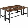 TECTAKE 2 Sitzbänke Fairfield - Esszimmerbänke, Küchenbänke, Esstischbänke - Industrial Dunkelbraun -TECTAKE Shop 71063022 1