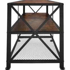 TECTAKE Lowboard Indianapolis 161x41,5x50,5cm - TV-Schrank Industrial Style, TV-Board, TV-Bank - Industrial Dunkelbraun -TECTAKE Shop 71096129 3