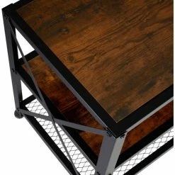 TECTAKE Lowboard Indianapolis 161x41,5x50,5cm - TV-Schrank Industrial Style, TV-Board, TV-Bank - Industrial Dunkelbraun -TECTAKE Shop 71096129 4