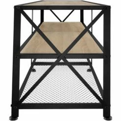 TECTAKE Lowboard Chicago 141x41,5x50,5cm - TV-Schrank Industrial Style, TV-Board, TV-Bank - Industrial Holz Hell, Eiche Sonoma -TECTAKE Shop 71096130 3