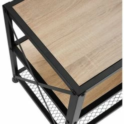 TECTAKE Lowboard Chicago 141x41,5x50,5cm - TV-Schrank Industrial Style, TV-Board, TV-Bank - Industrial Holz Hell, Eiche Sonoma -TECTAKE Shop 71096130 4