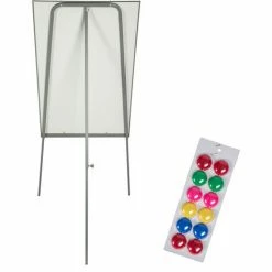 TECTAKE Flipchart Moderationstafel 65x95cm Weiß Mit 12 Magneten - Whiteboard, Magnettafel, Pinnwand -TECTAKE Shop 7499800 5