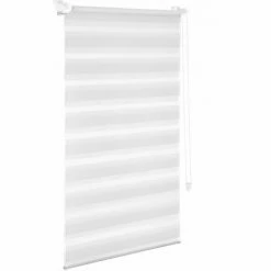 TECTAKE Doppelrollo Polyester - Klemmrollo, Duo Rollo, Fensterrollo - 60 X 120 Cm