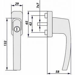 TECTAKE 8 Fenstergriffe Abschließbar - Sicherheitsfenstergriffe, Fenstersicherung, Fensterverriegelung - Weiß -TECTAKE Shop 7499871 5