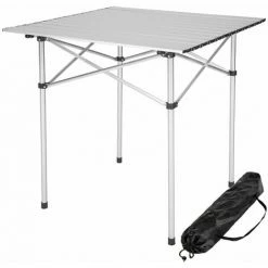 TECTAKE Camping Klapptisch Aus Aluminium Inkl. Tasche 70x70x70cm - Camping Tisch, Outdoor Tisch, Campingtisch Klappbar