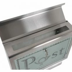 TECTAKE Edelstahl Briefkasten Mit Glasfront Und Zeitungsröhre - Postkasten, Briefkastenanlage, Briefkasten Mit Zeitungsbox -TECTAKE Shop 7500005 3
