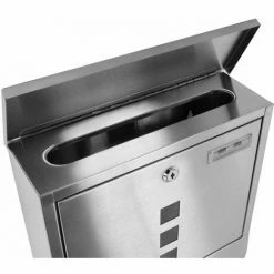 TECTAKE Edelstahl Briefkasten Mit Zeitungsröhre - Postkasten, Briefkastenanlage, Briefkasten Mit Zeitungsbox -TECTAKE Shop 7500006 4