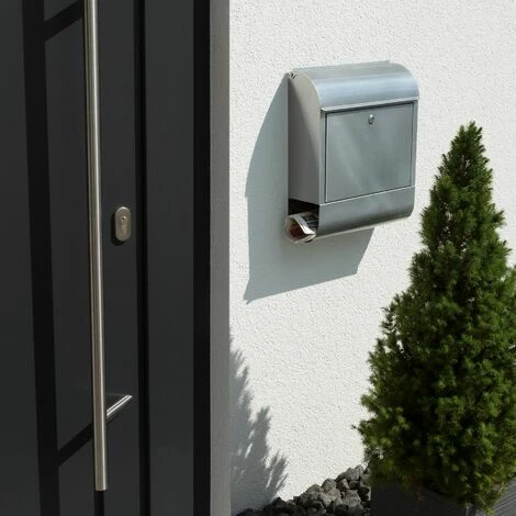 TECTAKE Edelstahl Briefkasten mit Zeitungsröhre XXL - Postkasten, Briefkastenanlage, Briefkasten mit Zeitungsbox TECTAKE Edelstahl Briefkasten Mit Zeitungsröhre XXL - Postkasten, Briefkastenanlage, Briefkasten Mit Zeitungsbox -TECTAKE Shop 7500008 2