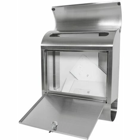 TECTAKE Edelstahl Briefkasten mit Zeitungsröhre XXL - Postkasten, Briefkastenanlage, Briefkasten mit Zeitungsbox TECTAKE Edelstahl Briefkasten Mit Zeitungsröhre XXL - Postkasten, Briefkastenanlage, Briefkasten Mit Zeitungsbox -TECTAKE Shop 7500008 3