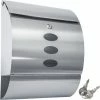 TECTAKE Edelstahl Briefkasten Mit Zeitungsröhre Rund - Postkasten, Briefkastenanlage, Briefkasten Mit Zeitungsbox -TECTAKE Shop 7500009 1