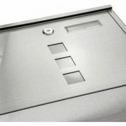 TECTAKE Edelstahl Briefkasten Mit Großem Einwurf Und Zeitungsröhre - Postkasten, Briefkastenanlage, Briefkasten Mit Zeitungsbox -TECTAKE Shop 7500010 4