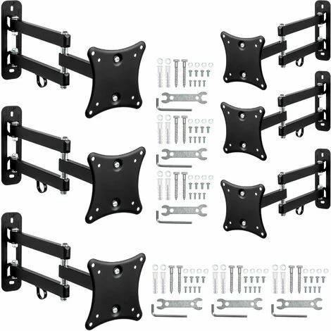 TECTAKE 6 TV Wandhalterungen neigbar, schwenkbar für 10" (25cm) - 24" (61cm), VESA max.: 100x100cm, bis 20kg - TV Halterungen, Fernsehhalterungen, Fernseher Wandhalterungen TECTAKE 6 TV Wandhalterungen Neigbar, Schwenkbar Für 10" (25cm) - 24" (61cm), VESA Max.: 100x100cm, Bis 20kg - TV Halterungen, Fernsehhalterungen, Fernseher Wandhalterungen -TECTAKE Shop 7500016 1