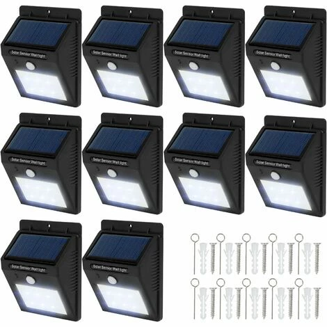 TECTAKE 10 LED Solar Leuchten mit Bewegungsmelder - Solarlampen, Gartenbeleuchtung, Gartenleuchten TECTAKE 10 LED Solar Leuchten Mit Bewegungsmelder - Solarlampen, Gartenbeleuchtung, Gartenleuchten -TECTAKE Shop 7500019 1