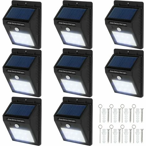 TECTAKE 8 LED Solar Leuchten mit Bewegungsmelder - Solarlampen, Gartenbeleuchtung, Gartenleuchten TECTAKE 8 LED Solar Leuchten Mit Bewegungsmelder - Solarlampen, Gartenbeleuchtung, Gartenleuchten -TECTAKE Shop 7500020 1