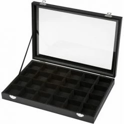 TECTAKE Schmuckkasten Mit 24 Aufbewahrungsfächern - Schmuckkästchen, Schmuckaufbewahrung, Schmuckschatulle -TECTAKE Shop 7500068 4