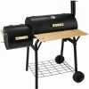 TECTAKE Holzkohlegrill Smoker Mit Thermometer - Standgrill, Kohlegrill, Grillwagen -TECTAKE Shop 7500171 1