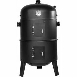 TECTAKE Holzkohlegrill Räuchertonne 3 In 1 - Standgrill, Kohlegrill, Grillwagen -TECTAKE Shop 7500172 3