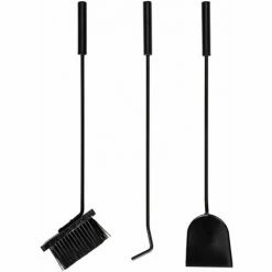 TECTAKE Kaminholzwagen Mit Schaufel, Schürhaken Und Besen - Kaminbesteck, Holzkorb, Ofenbesteck -TECTAKE Shop 7500194 5