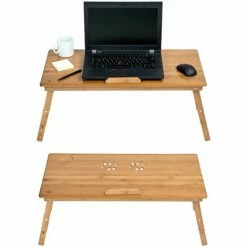 TECTAKE Laptoptisch Aus Holz, Höhenverstellbar, 72x35x26cm - Betttisch, Laptop Unterlage, Notebooktisch -TECTAKE Shop 7500390 5