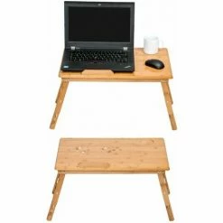 TECTAKE Laptoptisch Aus Holz, Höhenverstellbar, 55x35x26cm - Betttisch, Laptop Unterlage, Notebooktisch -TECTAKE Shop 7500391 5