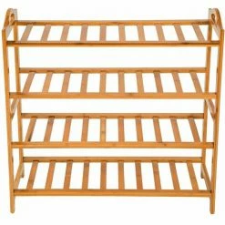 TECTAKE Bambus Schuhbank Mit 4 Ebenen 67,5x26x68cm - Sideboard, Kommode, Lowboard -TECTAKE Shop 7500392 3