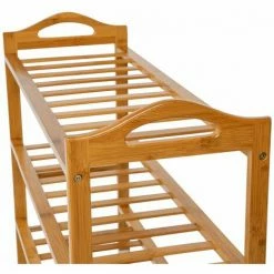 TECTAKE Bambus Schuhbank Mit 4 Ebenen 67,5x26x68cm - Sideboard, Kommode, Lowboard -TECTAKE Shop 7500392 4