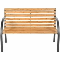 TECTAKE Gartenbank Micha 2-Sitzer Aus Holz 119,5x 62x83cm - Gartenmöbel, Balkonmöbel, Bank -TECTAKE Shop 7500408 4