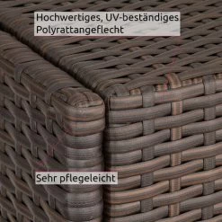 TECTAKE Sonnenliege Rattan Mit Rollen - Gartenliege, Liegestuhl, Relaxliege - Schwarz/braun 6 TECTAKE Sonnenliege Rattan Mit Rollen - Gartenliege, Liegestuhl, Relaxliege - Schwarz/braun -TECTAKE Shop 7500422 5