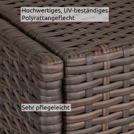 TECTAKE Sonnenliege Rattan mit Rollen - Gartenliege, Liegestuhl, Relaxliege - schwarz/braun TECTAKE Sonnenliege Rattan Mit Rollen - Gartenliege, Liegestuhl, Relaxliege - Schwarz/braun -TECTAKE Shop 7500422 5