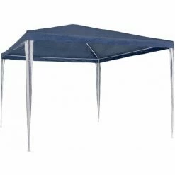 TECTAKE Garten Pavillon 3x3m - Partyzelt, Anbaupavillon, Festzelt - Blau