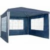 TECTAKE Garten Pavillon 3x3m Mit 3 Seitenteilen - Partyzelt, Anbaupavillon, Festzelt - Blau -TECTAKE Shop 7500465 1