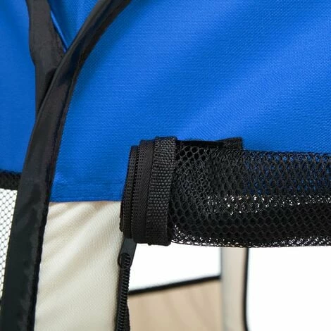 TECTAKE Tierlaufstall aus Polyester inkl. Tragetasche - Welpenauslauf, Gehege, Welpenlaufstall - blau TECTAKE Tierlaufstall Aus Polyester Inkl. Tragetasche - Welpenauslauf, Gehege, Welpenlaufstall - Blau -TECTAKE Shop 7500469 5