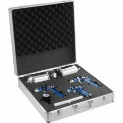 TECTAKE 3 HVLP Lackierpistolen (0,8/1,3/1,7mm Düse) Inkl. Microfasertücher - Lackierpistole, Spritzpistole, Farbspritzpistole -TECTAKE Shop 7500474 4
