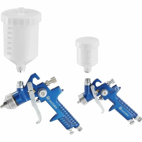 TECTAKE 2 HVLP Lackierpistolen (0,8/1,3mm Düse) inkl. Silikonentferner - Lackierpistole, Spritzpistole, Farbspritzpistole TECTAKE 2 HVLP Lackierpistolen (0,8/1,3mm Düse) Inkl. Silikonentferner - Lackierpistole, Spritzpistole, Farbspritzpistole -TECTAKE Shop 7500479 2