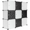 TECTAKE Steckregal 9 Boxen Mit Türen 112x37x112cm - Regal, Raumteiler Regal, Lagerregal -TECTAKE Shop 7500532 1
