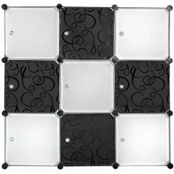 TECTAKE Steckregal 9 Boxen Mit Türen 112x37x112cm - Regal, Raumteiler Regal, Lagerregal -TECTAKE Shop 7500532 4