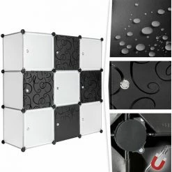 TECTAKE Steckregal 9 Boxen Mit Türen 112x37x112cm - Regal, Raumteiler Regal, Lagerregal -TECTAKE Shop 7500532 5