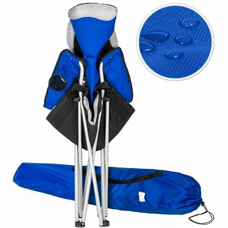 TECTAKE 4 Campingstühle mit Polsterung - Klappstuhl, Strandstuhl, Klapphocker - blau TECTAKE 4 Campingstühle Mit Polsterung - Klappstuhl, Strandstuhl, Klapphocker - Blau -TECTAKE Shop 7500621 5