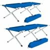 TECTAKE 2 Feldbetten Aus Aluminium - Gästebett, Klappbett, Campingbett - Blau -TECTAKE Shop 7500745 1