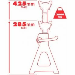 TECTAKE 2 Unterstellböcke - Tragkraft 3000kg - Wagenheber, Autoheber - Rot 6 TECTAKE 2 Unterstellböcke - Tragkraft 3000kg - Wagenheber, Autoheber - Rot -TECTAKE Shop 7500830 5