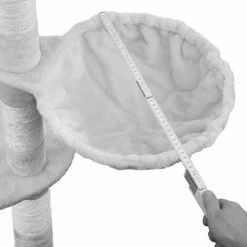 TECTAKE Kratzbaum Nelly 204cm - Katzenbaum, Katzenkratzbaum, Katzenhaus - Beige/weiß -TECTAKE Shop 7500889 5