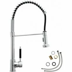 TECTAKE Wasserhahn Mit Abnehmbarer Brause & Einhandmischung - Küchenarmatur, Mischbatterie, Einhebelmischer